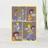 Waar ben je? Geel Wenskaart Kaart (Voorkant)