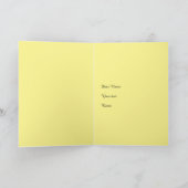 Waar ben je? Geel Wenskaart Kaart (Binnen)