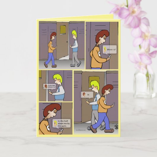 Waar ben je? Geel Wenskaart Kaart (Orchidee)