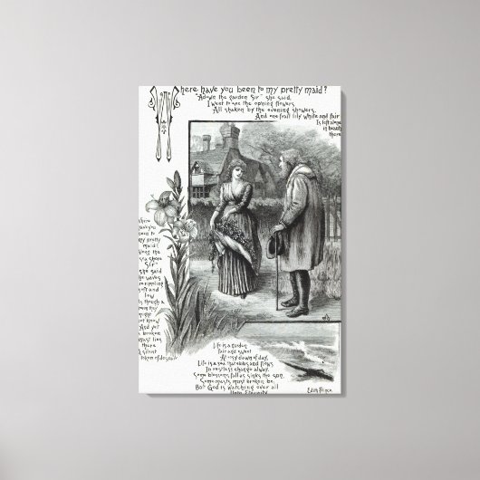 Waar ben je in mijn  dienstmeisje geweest? canvas afdruk (Voorkant)