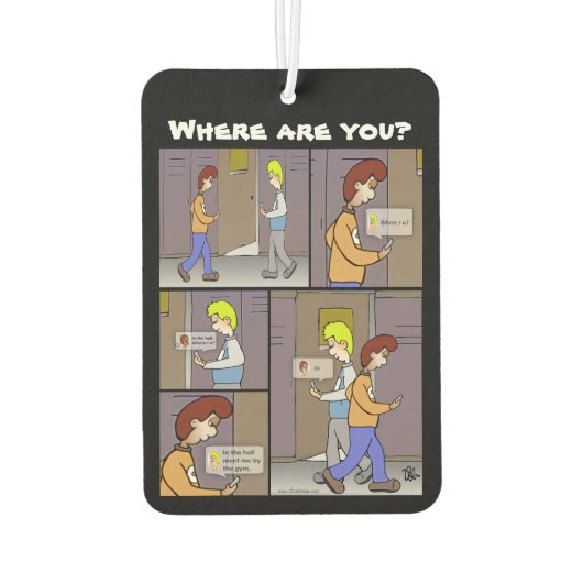 Waar ben je? Luchtverfrisser (Achterkant)