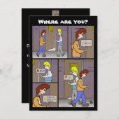 Waar ben je Zwarte Flatcard? (Voorkant / Achterkant)