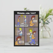 Waar ben je Zwarte Flatcard? (Staand voorkant)