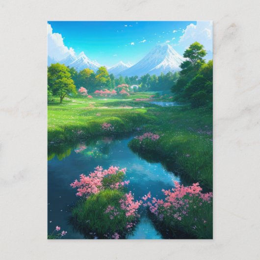 Waar bergen en dromen botsen briefkaart (Voorkant)