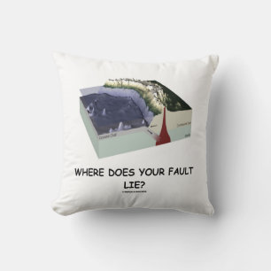 Waar blijft je fout? Geologische Humor Kussen
