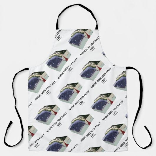 Waar blijft je fout? Geologische Humor Schort (Voorkant)