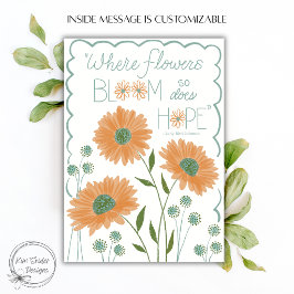 "Waar Bloemen Bloeien, Bloeit Ook Hoop" Wilde Bloe Kaart