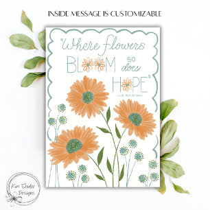 "Waar Bloemen Bloeien, Bloeit Ook Hoop" Wilde Bloe Kaart