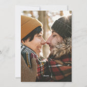 Waar boom topjes glinsteren foto Kerstmis Feestdagenkaart (Achterkant)