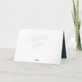 Waar boombomen topjes glinsteren kerstvakantie kaart (Achterkant)