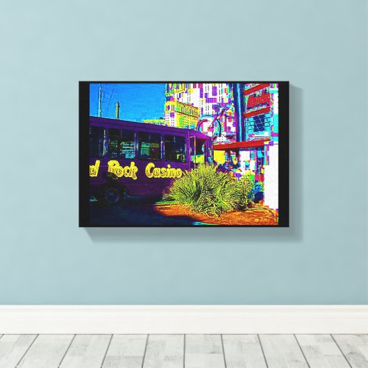 Waar coole dingen ontmoeten canvas print (Insitu (Houten vloer))