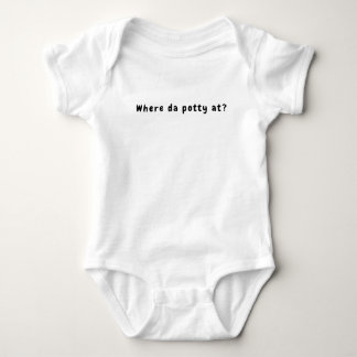 "Waar da poty at?" baby bodysuit