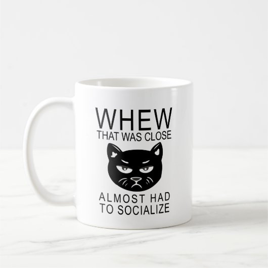 waar dat dichtbij was Bijna moest socialiseren Koffiemok (Links)