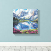 Waar de aarde de hemel ontmoet canvas afdruk (Insitu (Houten vloer))