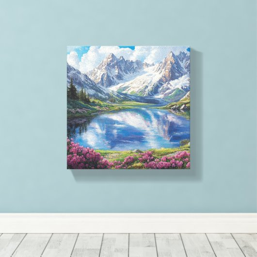 Waar de aarde de hemel ontmoet canvas afdruk (Insitu (Houten vloer))