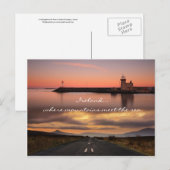 Waar de bergen aan het zee voldoen briefkaart (Voorkant / Achterkant)