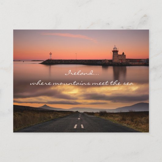 Waar de bergen aan het zee voldoen briefkaart (Voorkant)