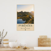 Waar de Bergen de Dageraad Begroeten – Pyreneeën Poster (Keuken)