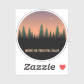 Waar de bomen hoger lijken sticker (Vel)