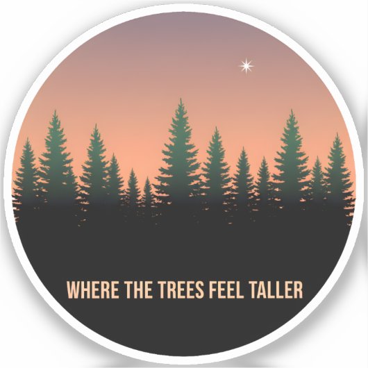 Waar de bomen hoger lijken sticker (Voorkant)