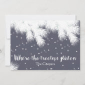 Waar de boomtoppen glinsteren Kerst toevoegen Jouw Feestdagenkaart (Voorkant)