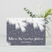 Waar de boomtoppen glinsteren Kerst toevoegen Jouw Feestdagenkaart (Staand voorkant)