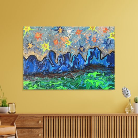 Waar de Buffalos Roam - de Verrekte Druk van het C Canvas Afdruk (Insitu (Woonkamer))