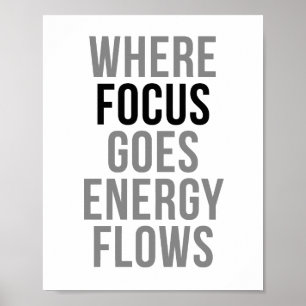 Waar de focus ligt op energiestromen poster