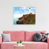 Waar de hemel aan het Zee voldoet Canvas Afdruk (Insitu (Woonkamer))