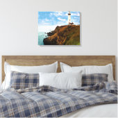 Waar de hemel aan het Zee voldoet Canvas Afdruk (Insitu (Slaapkamer))