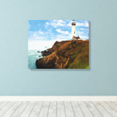 Waar de hemel aan het Zee voldoet Canvas Afdruk (Insitu (Houten vloer))