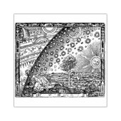 Waar de hemel en de aarde elkaar ontmoeten ●  kuns rubberstempel (Afrduk)