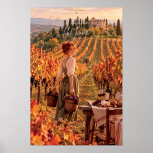 Waar de herfst smaakt als thuis Toscane Italië Poster