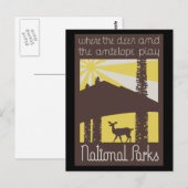 waar de herten en de antilope spelen briefkaart (Voorkant / Achterkant)