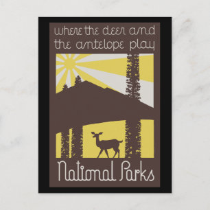 waar de herten en de antilope spelen briefkaart