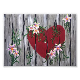 Waar de Liefde 5x7 afdrukken groeit Foto Afdruk