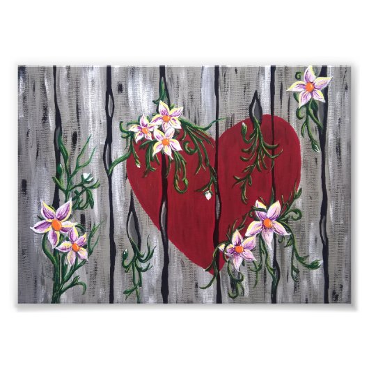 Waar de Liefde 5x7 afdrukken groeit Foto Afdruk (Voorkant)