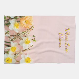 Waar de liefde bloeit Keukenhanddoek | Lente Roman