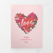 Waar de liefde groeit gepersonaliseerde Valentijns Drieluik Wenskaart (Cover)