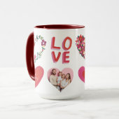 Waar de Liefde Personaliseert Foto en Tekst Mok (Voorkant links)