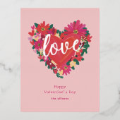 Waar de Liefde Personaliseert Valentijn Folie Feestdagen Briefkaart (Voorkant)