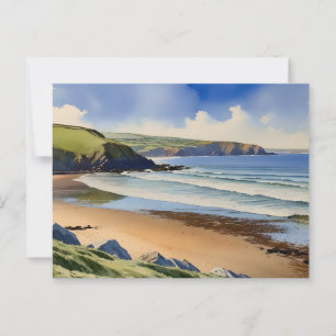 Waar de lucht stille zand ontmoet - Devon Seascape Briefkaart