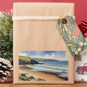 Waar de lucht stille zand ontmoet - Devon Seascape Rechthoekige Sticker