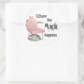 Waar de Magic Happens Hair Stylist Sticker (Tas)