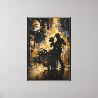 Waar de Nacht Leerde Dansen Hedendaagse Kunst Canvas Afdruk