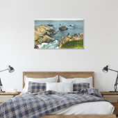 Waar de oceaan de kust bereikt canvas afdruk (Insitu (Slaapkamer))