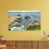 Waar de oceaan de kust bereikt canvas afdruk (Insitu (Woonkamer))