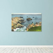 Waar de oceaan de kust bereikt canvas afdruk (Insitu (Houten vloer))