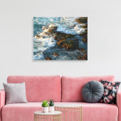 Waar de oceaan de Rocks ontmoet Canvas Afdruk (Insitu (Woonkamer))