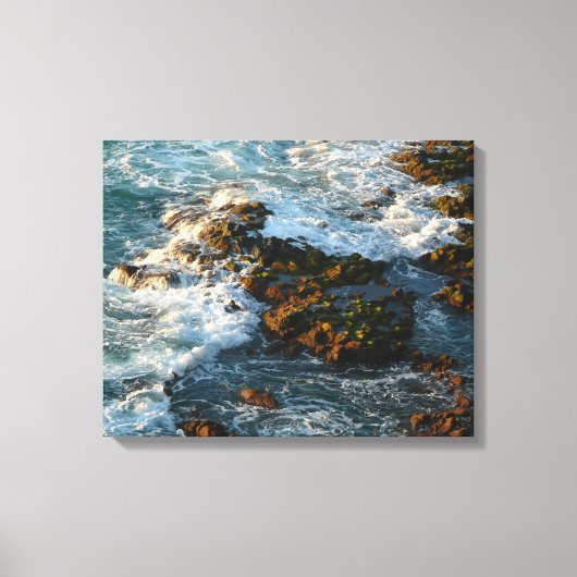 Waar de oceaan de Rocks ontmoet Canvas Afdruk (Voorkant)